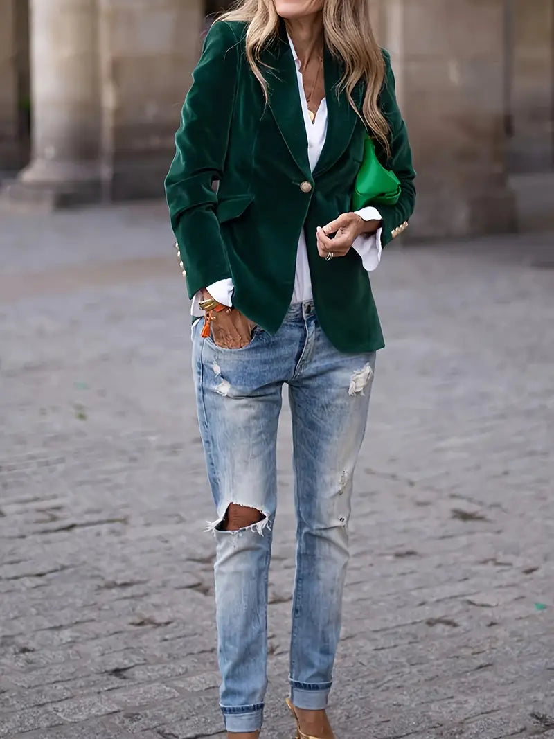 Selene | Tailored Velvet Blazer