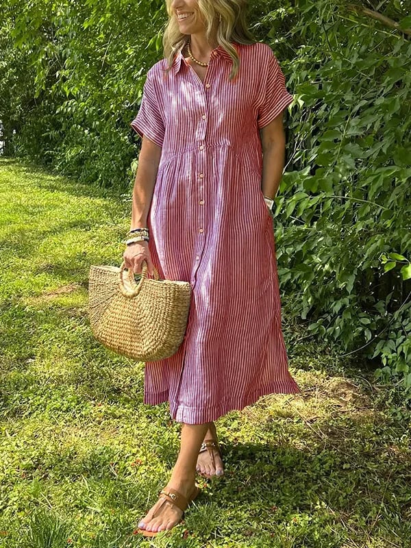 Cassie | Elegant Striped Dress