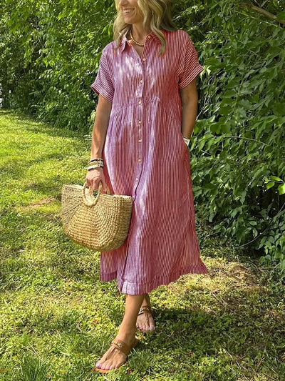 Cassie | Elegant Striped Dress