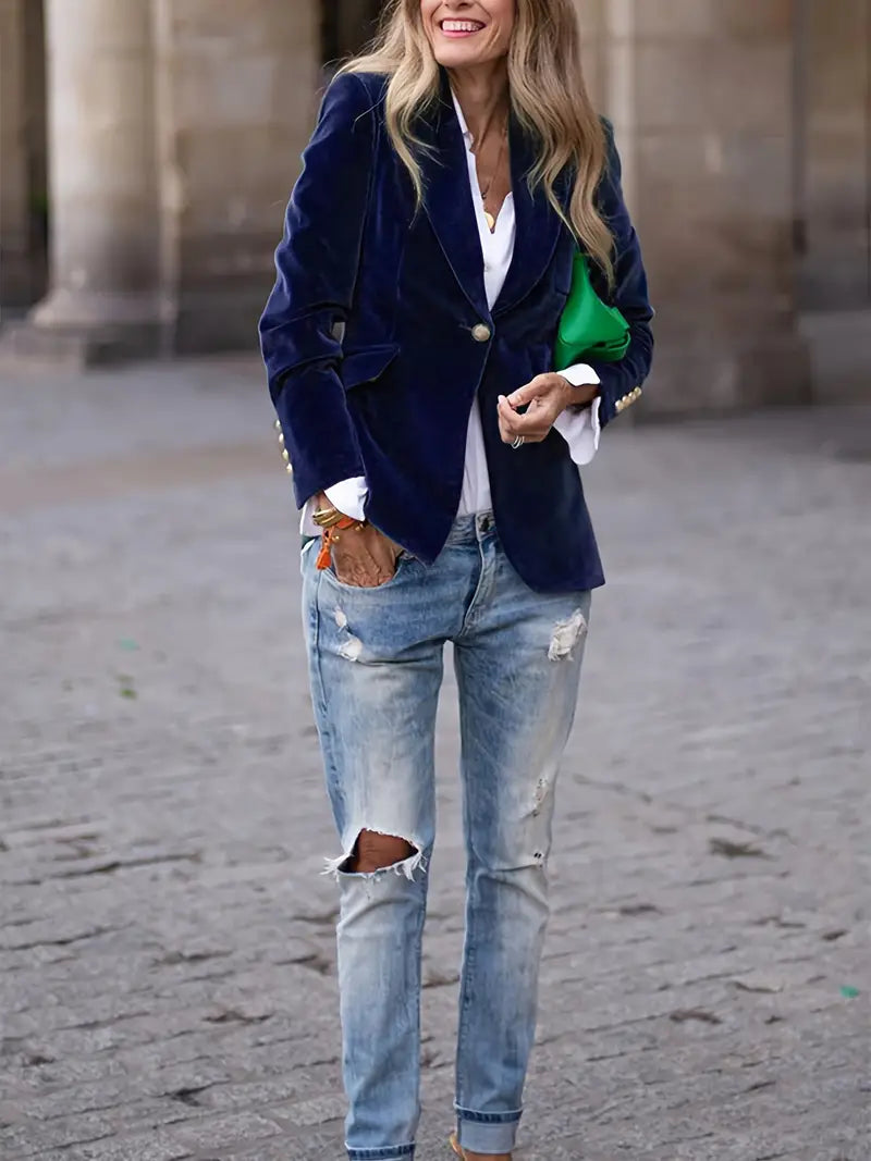 Selene | Tailored Velvet Blazer