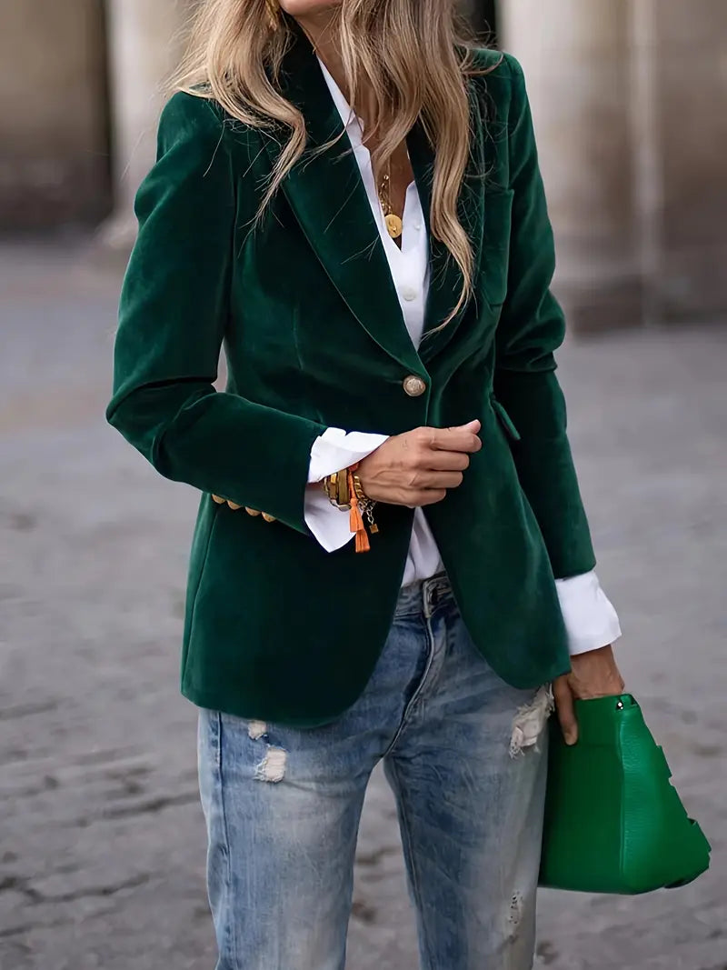 Selene | Tailored Velvet Blazer