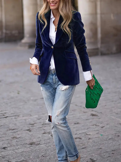 Selene | Tailored Velvet Blazer