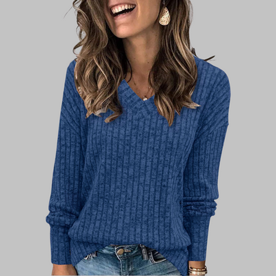 Kate's- Comfy V-Neck Long Sleeve Top