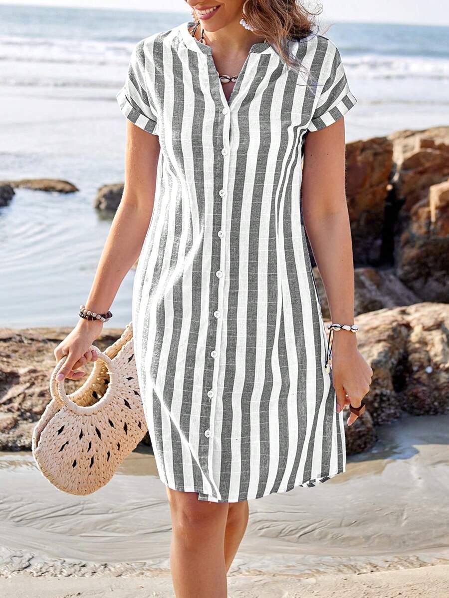 Maggy | Striped Shirt Dress