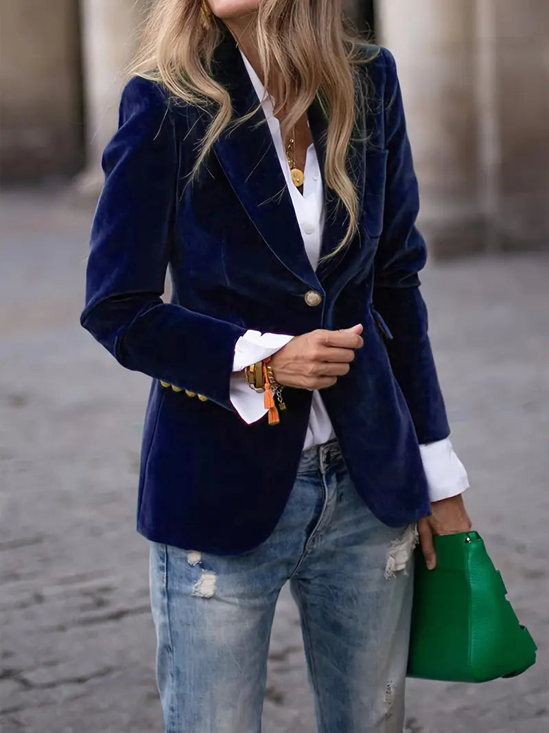 Selene | Tailored Velvet Blazer