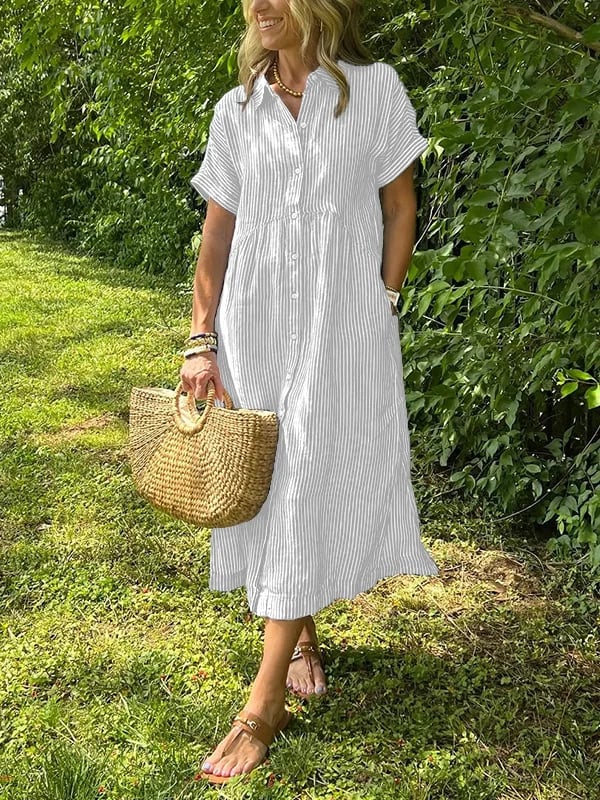 Cassie | Elegant Striped Dress