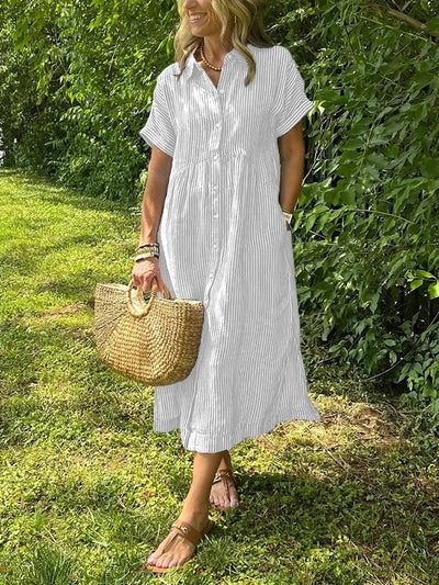 Cassie | Elegant Striped Dress