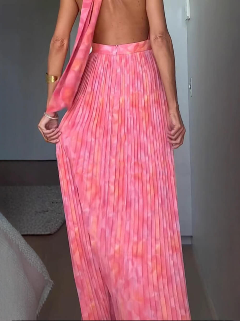 Rachel | Halter V-Neck Dress