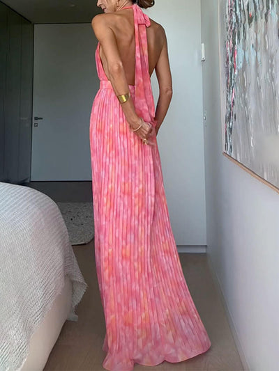Rachel | Halter V-Neck Dress