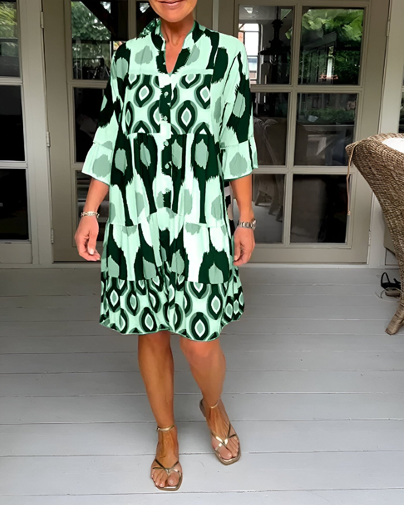 Mia | Button Midi Dress