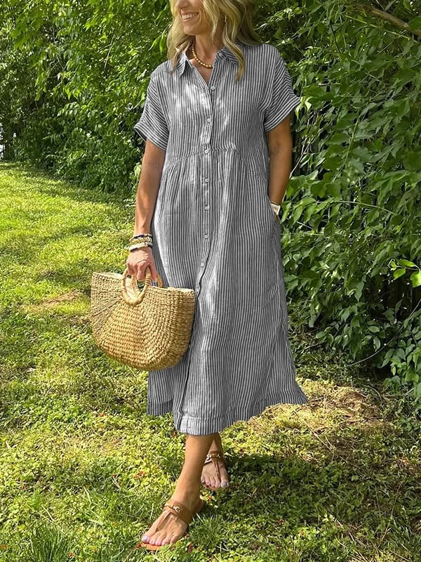 Cassie | Elegant Striped Dress