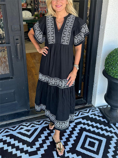 Nancy | V-Neck Maxi Dress