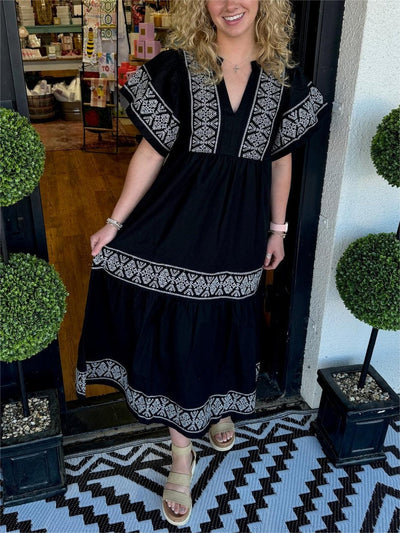 Nancy | V-Neck Maxi Dress