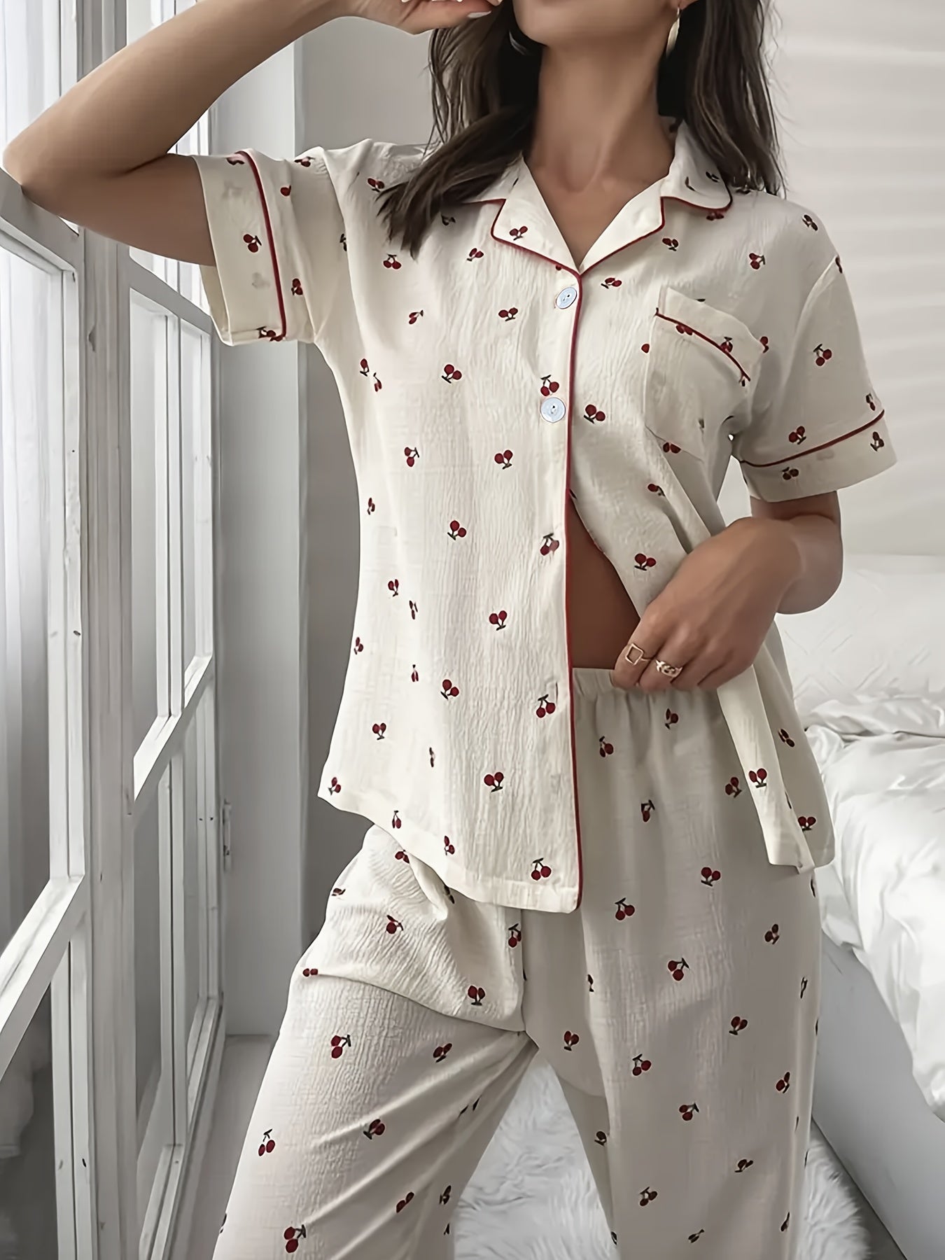 Rose | Cherry Pajama Set