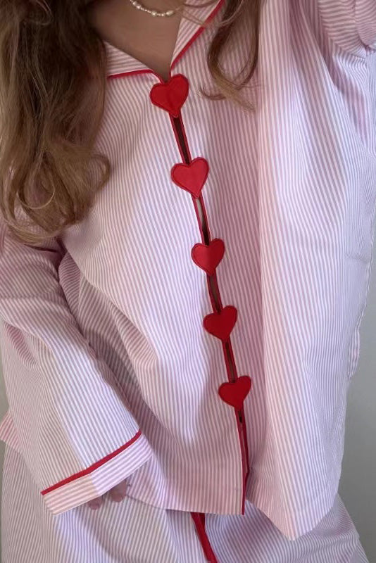 Lily Pink Heart Pajama Set
