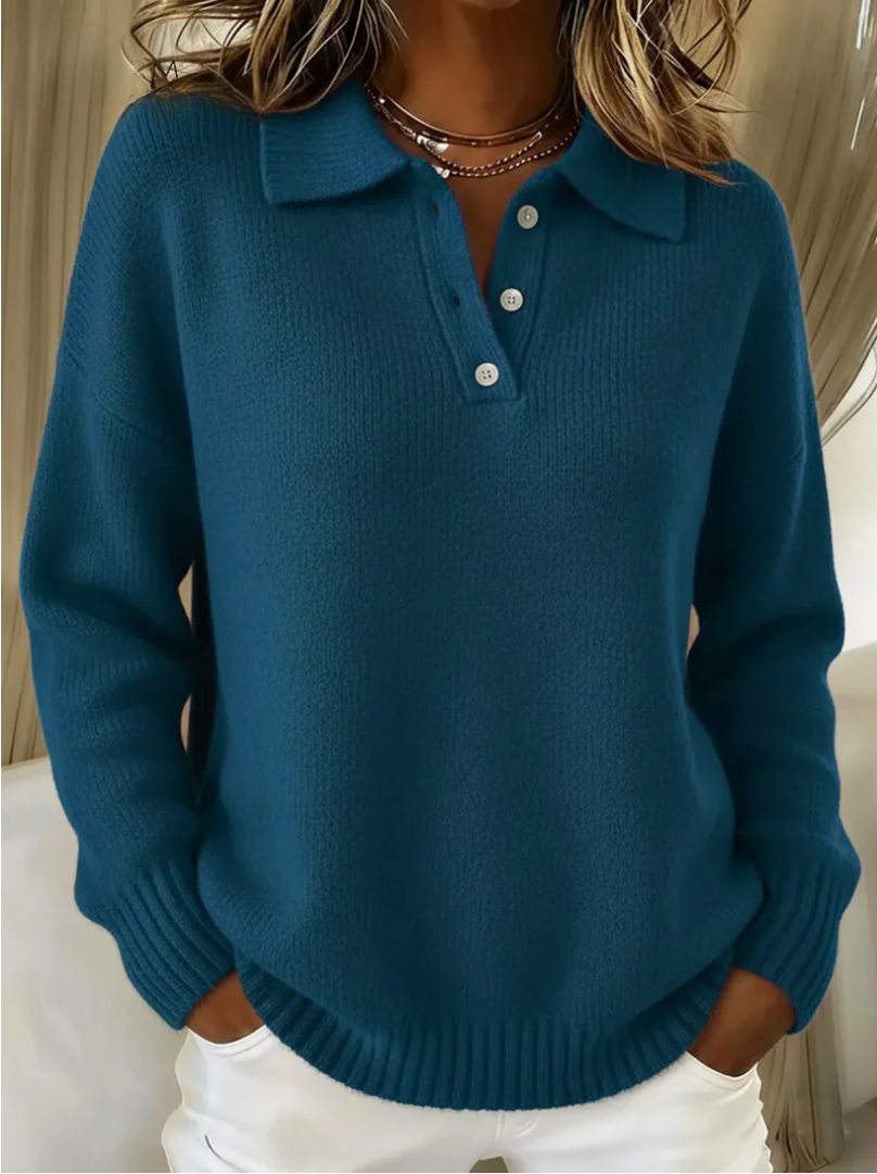 Kate's | Soft Knit Polo Sweater