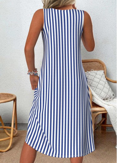 Heidi | Sleeveless Striped Dress