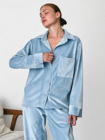 Alissa | Baby Blue Pajama Set