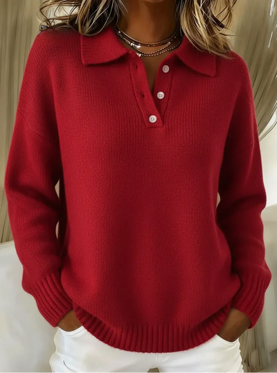 Kate's | Soft Knit Polo Sweater