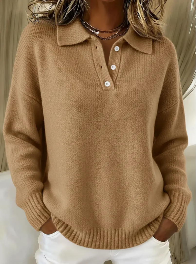 Kate's | Soft Knit Polo Sweater