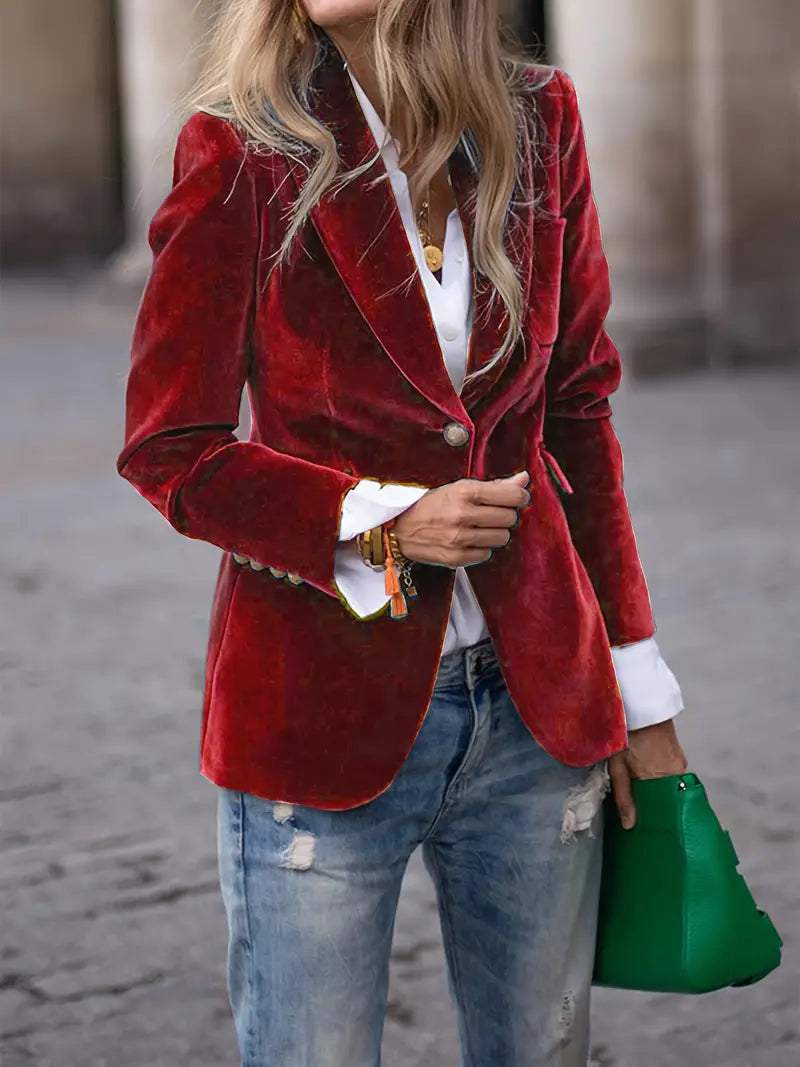 Selene | Tailored Velvet Blazer