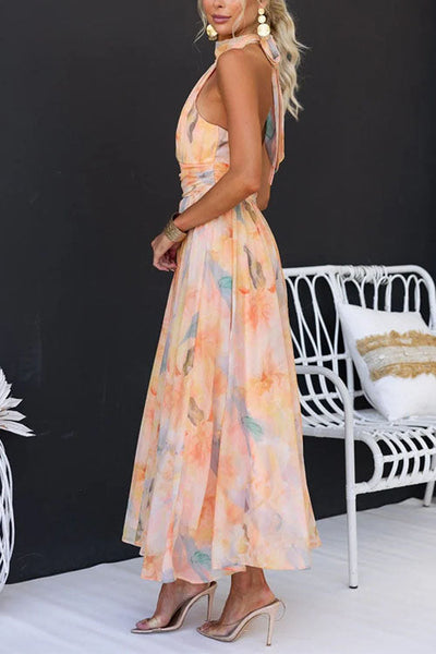 Serena | Open Back Maxi Dress