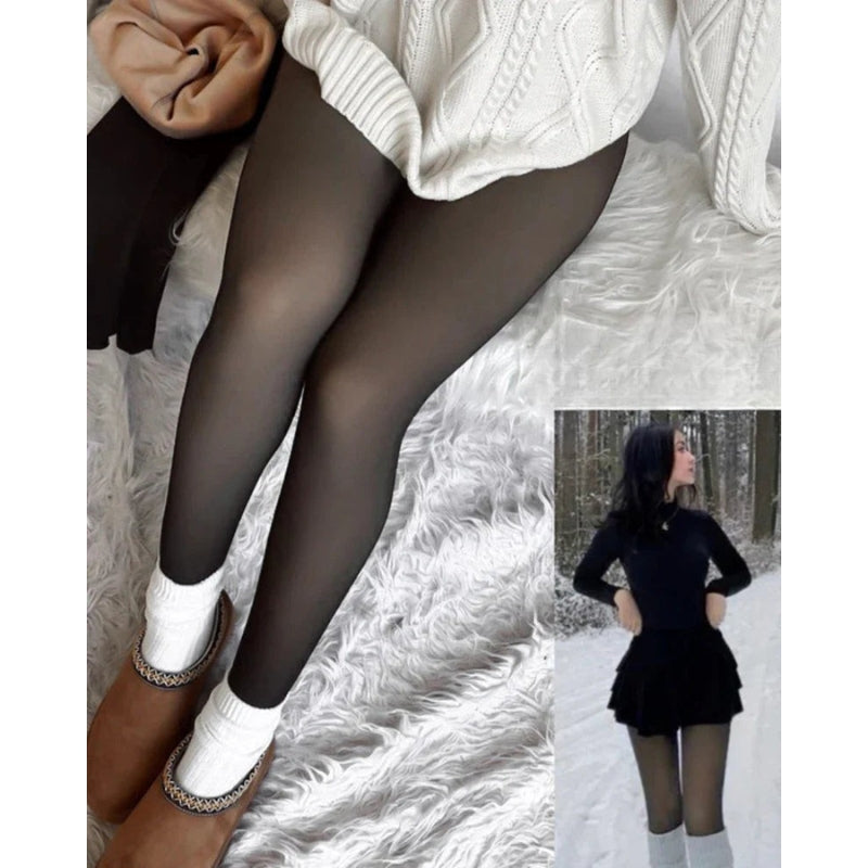 Fleece Lined Translucent Tights