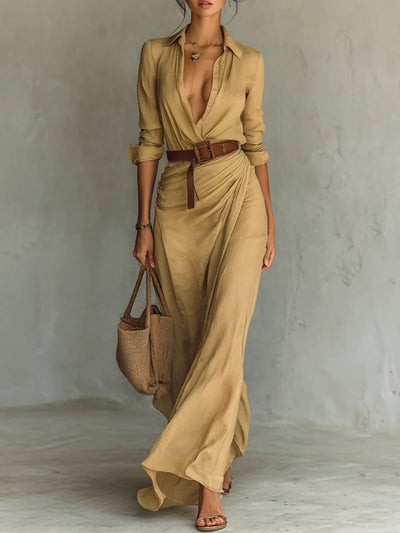 Lauren | Belted Maxi Dress