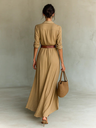 Lauren | Belted Maxi Dress