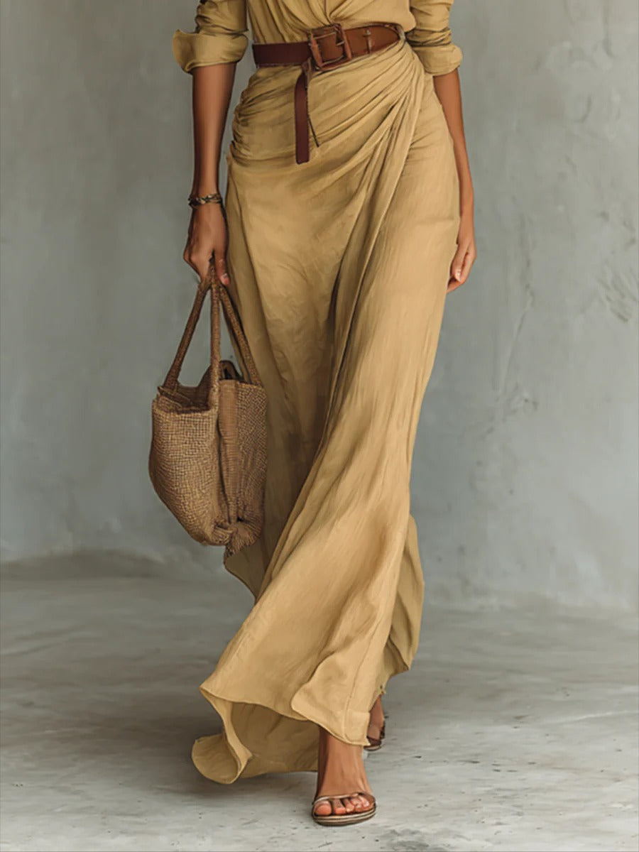 Lauren | Belted Maxi Dress