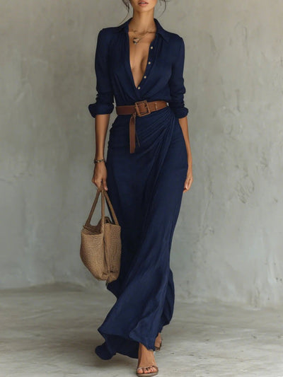 Lauren | Belted Maxi Dress