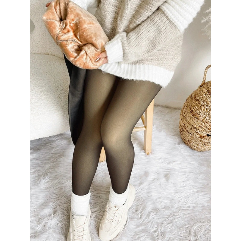 Fleece Lined Translucent Tights
