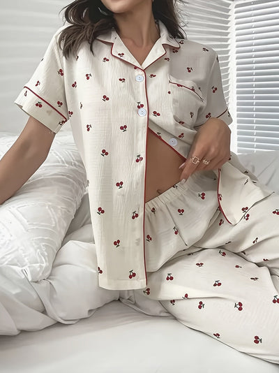 Rose | Cherry Pajama Set