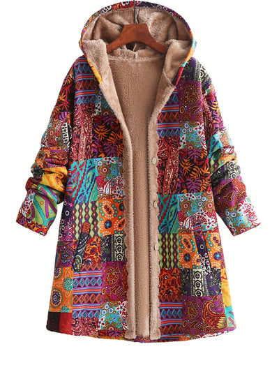 Kate's - Patchwork Coat Boho Hooded Winter Jacket