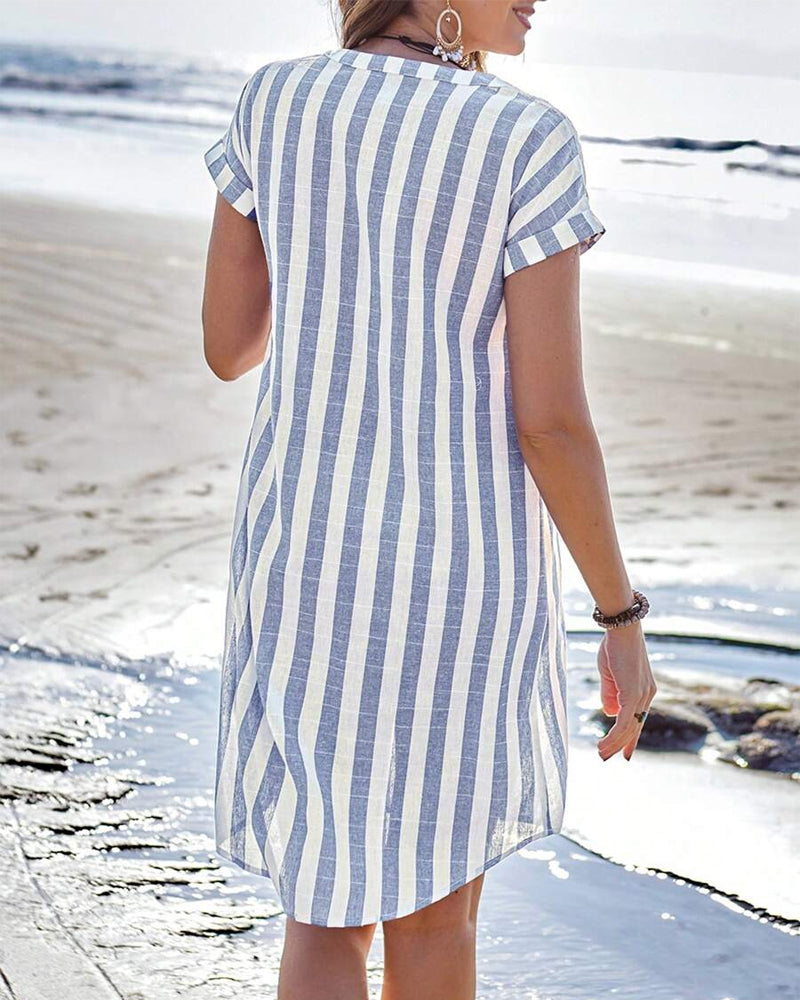 Maggy | Striped Shirt Dress