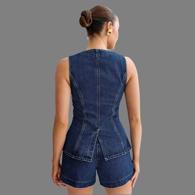 Lorna | Denim Two-Piece Set
