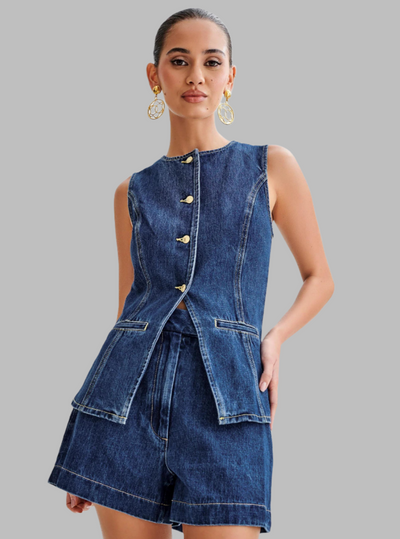 Lorna | Denim Two-Piece Set