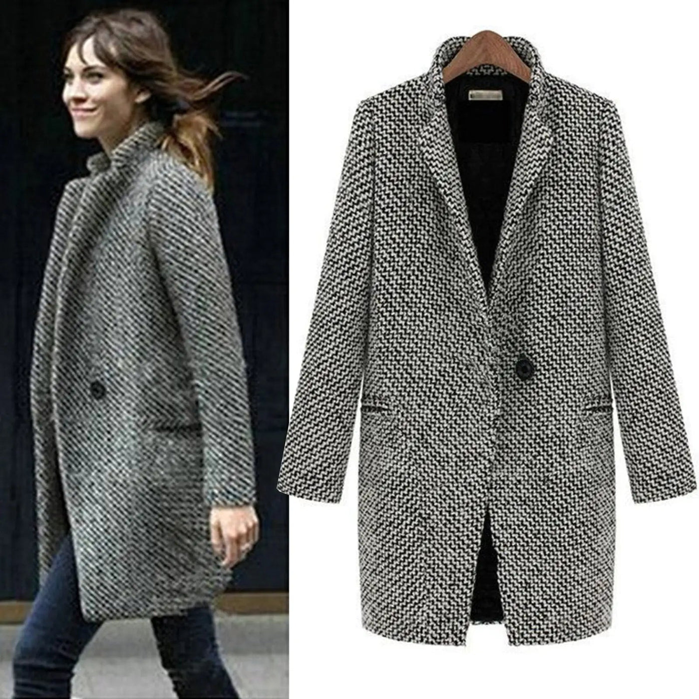 Kate's Boutique- Elegant Long Coat