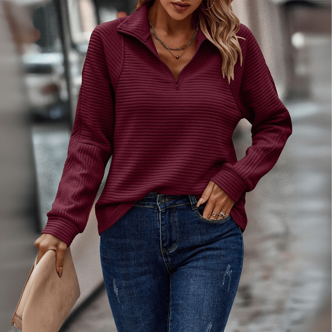 Kate's| Chic Half-Zip Pullover