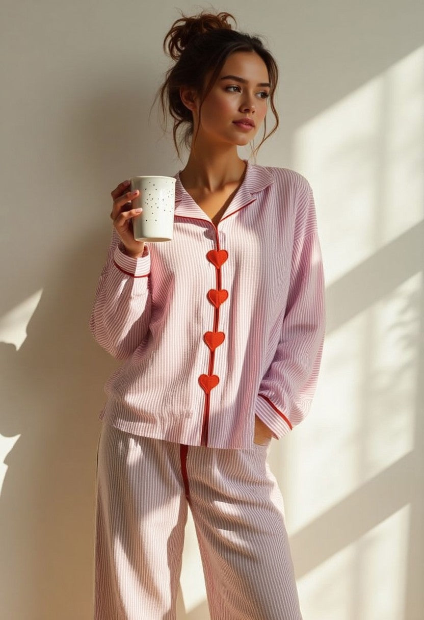 Lily Pink Heart Pajama Set
