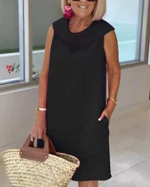 Kirsty | Draped Neck Shift Dress