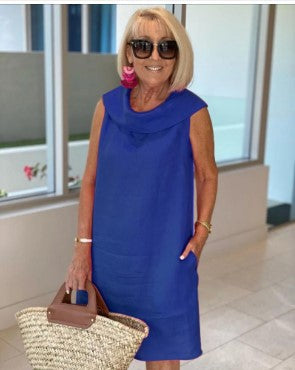 Kirsty | Draped Neck Shift Dress