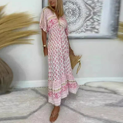 Mae | Boho Print Maxi Dress