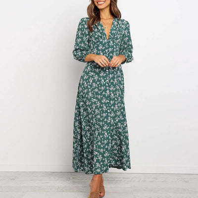 Jane | V-neck Floral Dress
