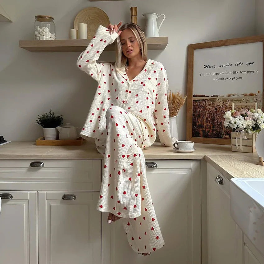 Maura Heart Pajama Set