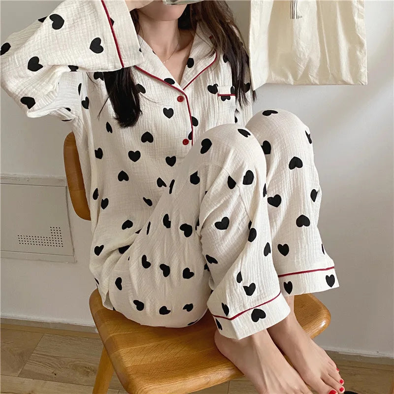 Ayleen | Heart Pajama Set