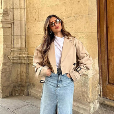 Saira | Cropped Trenchcoat