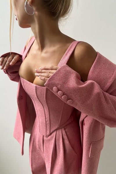 Harriet | Double Breasted Blazer Three-Piece Set