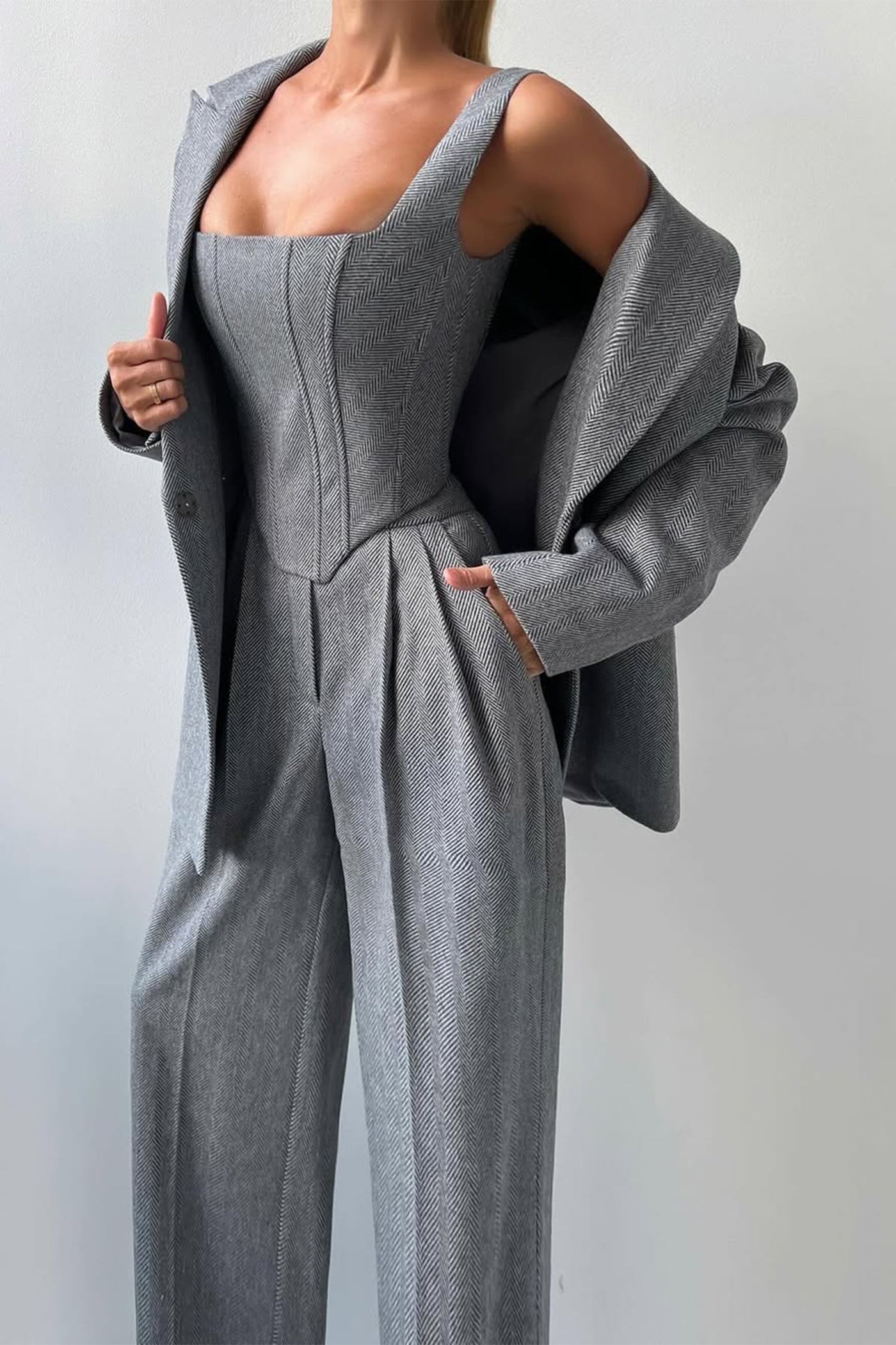Harriet | Double Breasted Blazer Three-Piece Set