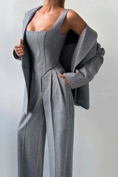 Harriet | Double Breasted Blazer Three-Piece Set